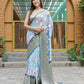 Vamsee Dhruvini Blue Georgette Saree - Swadesiicart
