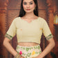 Shree Shyam Fashion Linen Cotton Cream Saree