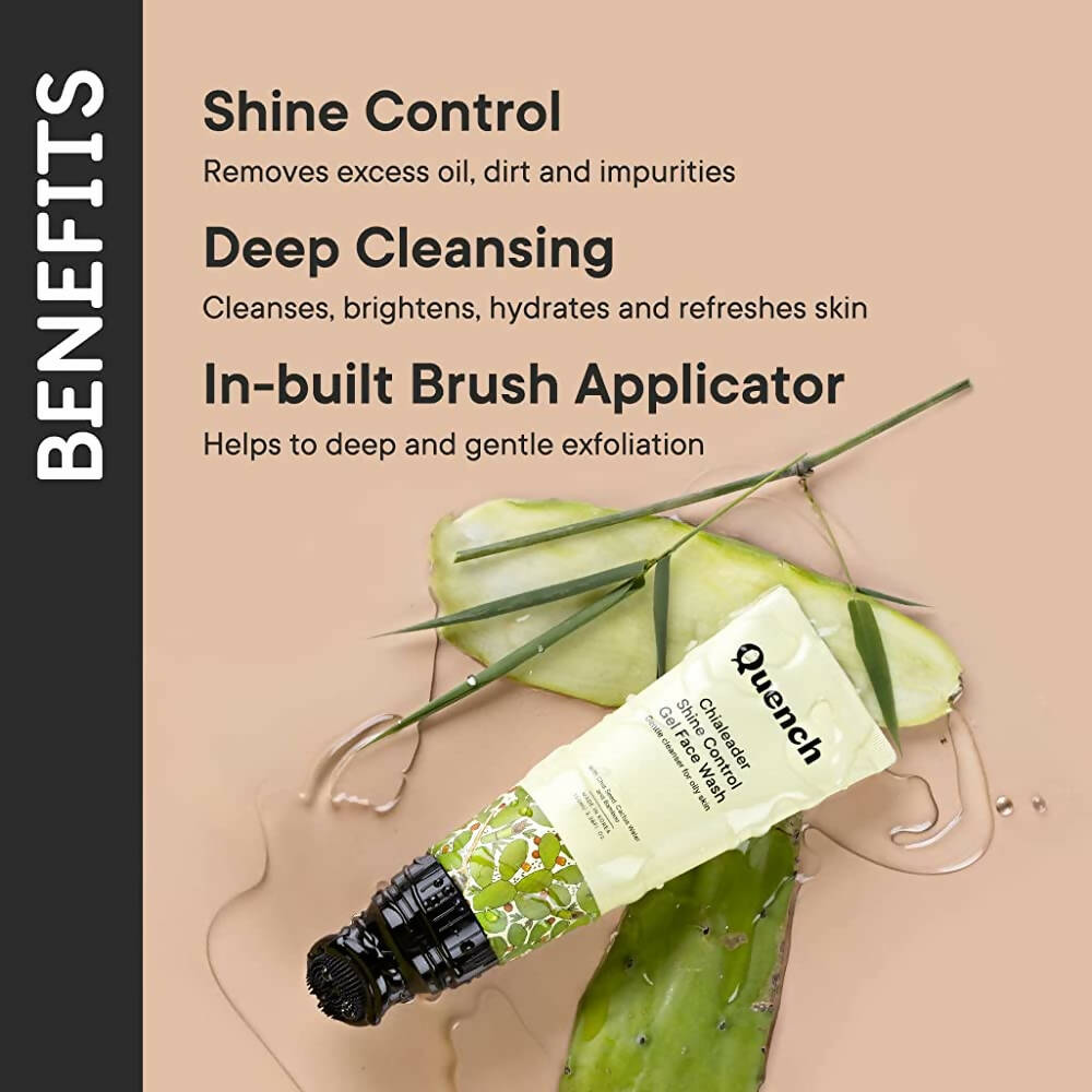 Quench Botanics Chialeader Shine Control Gel Korean Face Wash For Oily Skin | Swadesiicart