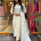 The52 White Beautiful Embroidered Viscose Chanderi Fabric Straight Kurta Pant with Dupatta Set - Swadesiicart