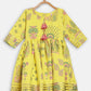 Ahalyaa Mustard Rayon Printed Kids Kurta Palazzo Sets For Kids For Girls | Swadesiicart