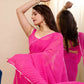 Pink Georgette Designer Printed Ready To Wear Saree - Ibiza | Swadesiicart