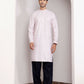 Light Pink Georgette Designer Chikankari Embroidery Work Men's Kurta - Mahotsav | Swadesiicart