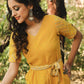 Juniper Women Mustard Rayon Flex Printed Straight Jumpsuit - Swadesiicart