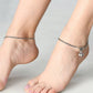 Mominos Fashion Kamal Johar Oxidised Silver Simple Anklets | Swadesiicart