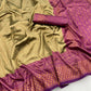 DEIANA'S Beautiful Designer Golden zari Soft Lichi Silk Saree - Pista - Swadesiicart