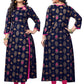 NOZ2TOZ Women's Blue Color Rayon A-Line Kurta Only - Swadesiicart