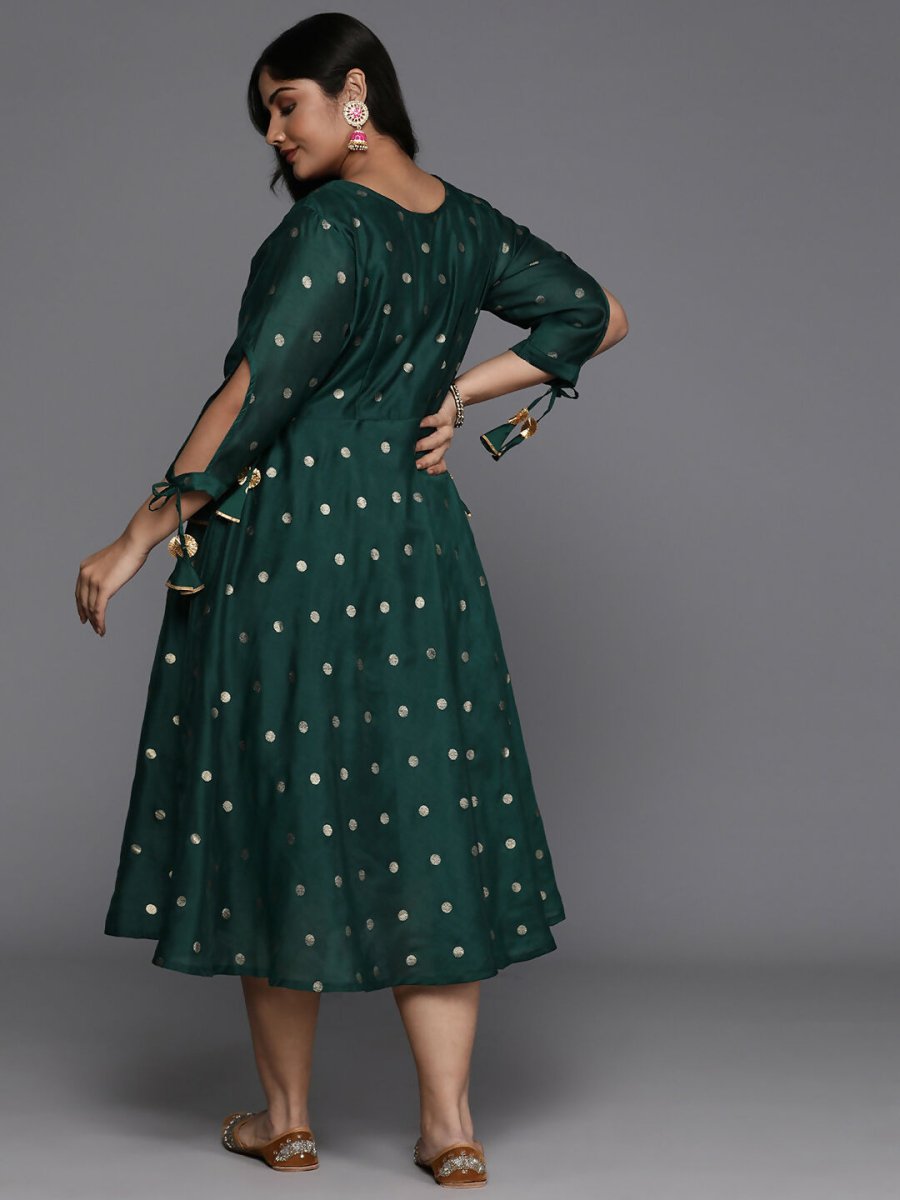 Ahalyaa Women's Traditional wear Ethnic Dress - Green | Swadesiicart