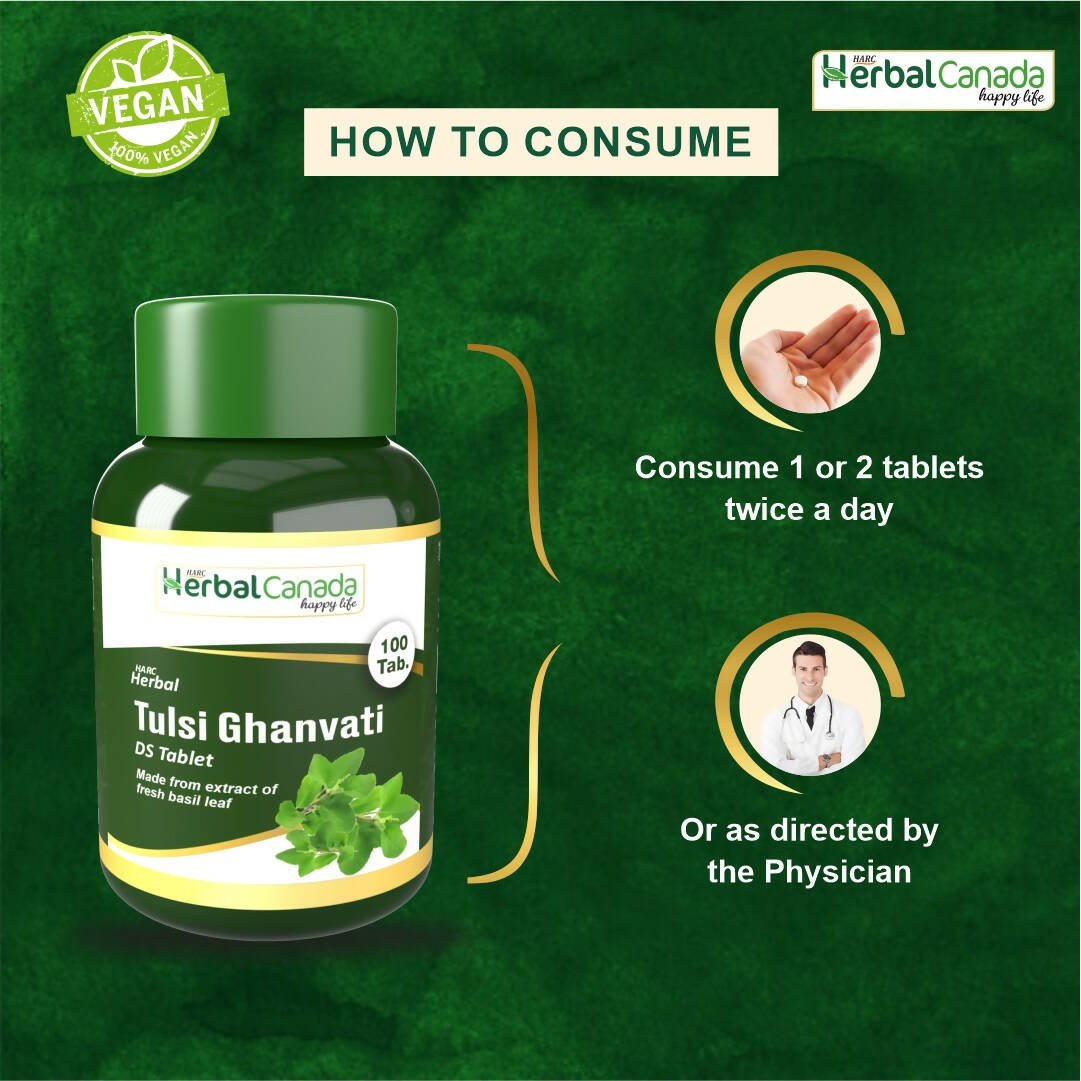 Herbal Canada Tulsi Ghanvati Tablets - Swadesiicart