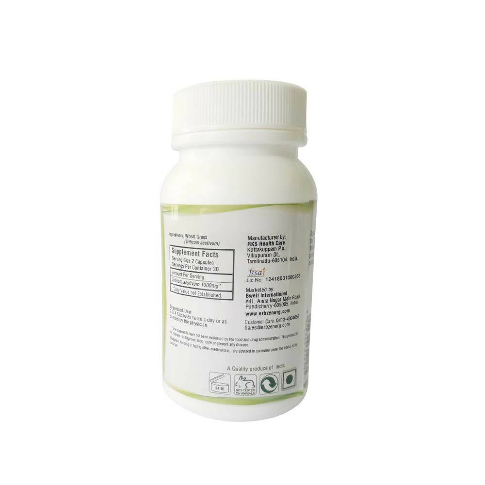 Erbzenerg Wheat Grass Capsules - Swadesiicart