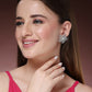 NVR Wome's Silver-Plated AD- Studded Star-Shaped Contemporary Stud Earrings | Swadesiicart