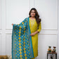 The52 Lemon Beautiful Embroidered Viscose Chanderi Fabric Straight Kurta Pant with Dupatta Set - Swadesiicart