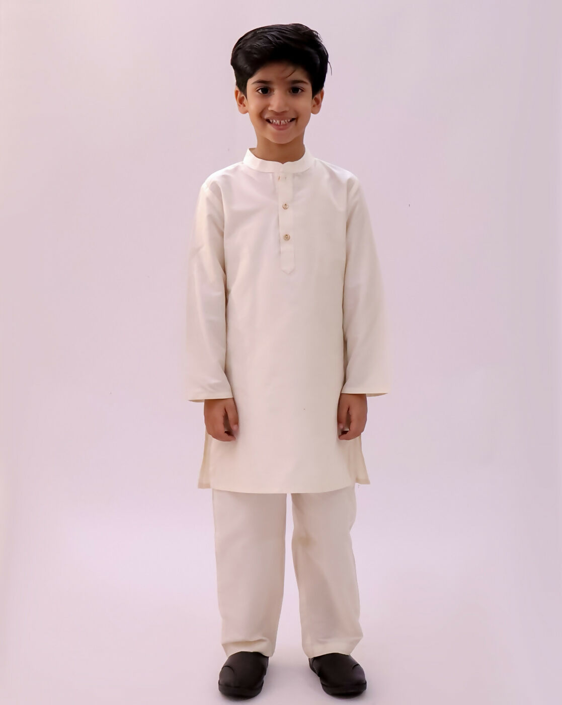 Lil Drama Genda Phool White Kurta and Pant with Mustard Jacket Set for Boys | Swadesiicart