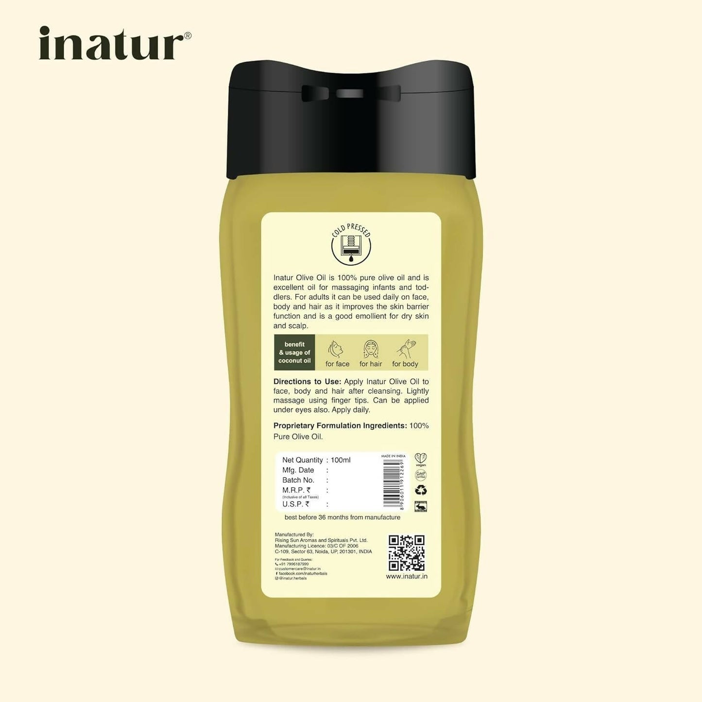 Inatur Cold Pressed Olive Oil - Swadesiicart