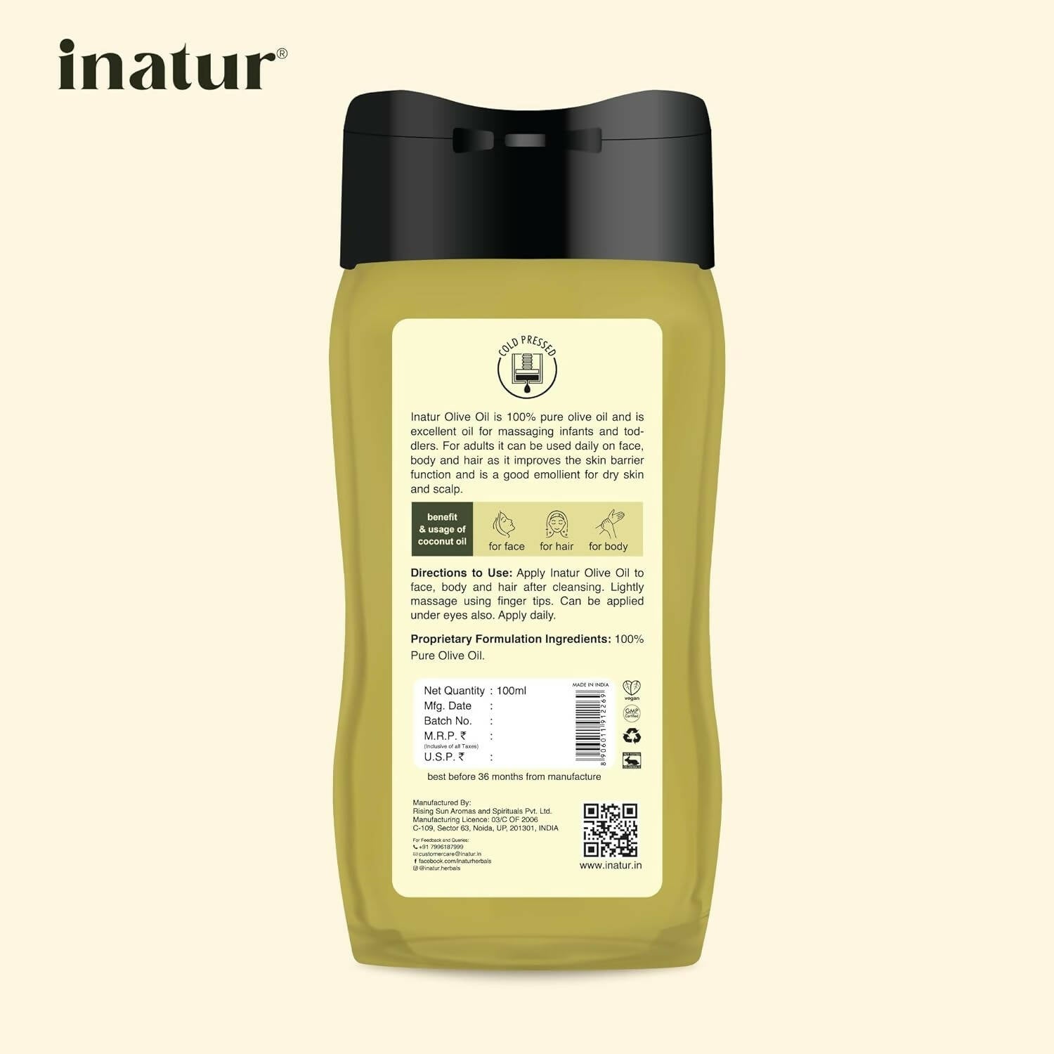 Inatur Cold Pressed Olive Oil - Swadesiicart