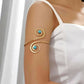 Joban Fashion Sky Blue Alloy Fancy Spiral Cuff Armlet | Swadesiicart