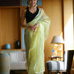 Vamsee Manbhari Yellow Organza Saree - Swadesiicart