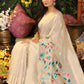 Shree Shyam Fashion Linen Cotton Cream Saree
