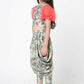 Lil Drama Golden Weaves Blue Crop Top With Dhoti Co-Ordinate Set - Swadesiicart