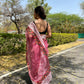 Vamsee Riddhi-Siddhi -1 Pink Organza Saree - Swadesiicart