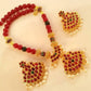 Multicolor Beaded Pendant Necklace Set