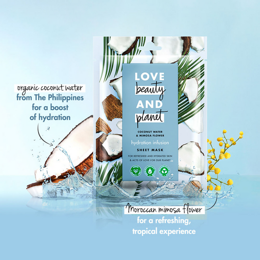 Love Beauty And Planet Coconut Water & Mimosa Flower Sheet Mask - Swadesiicart