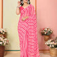 Pink Georgette Designer Printed Ready To Wear Saree - Elite | Swadesiicart