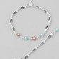 VOJ Set of 2 Stone Studded Mutli Color Flower Shaped Anklet - Swadesiicart