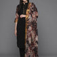 Ahalyaa Women Regular Sequinned Kurta with Trousers & With Dupatta - Black Color | Swadesiicart