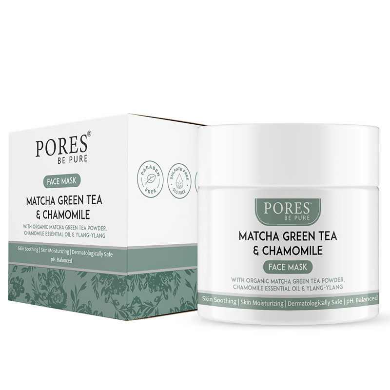 Pores Be Pure Matcha Green Tea Clay Face Mask With Green Tea | Swadesiicart