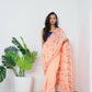Vamsee Era Peach Georgette Saree - Swadesiicart