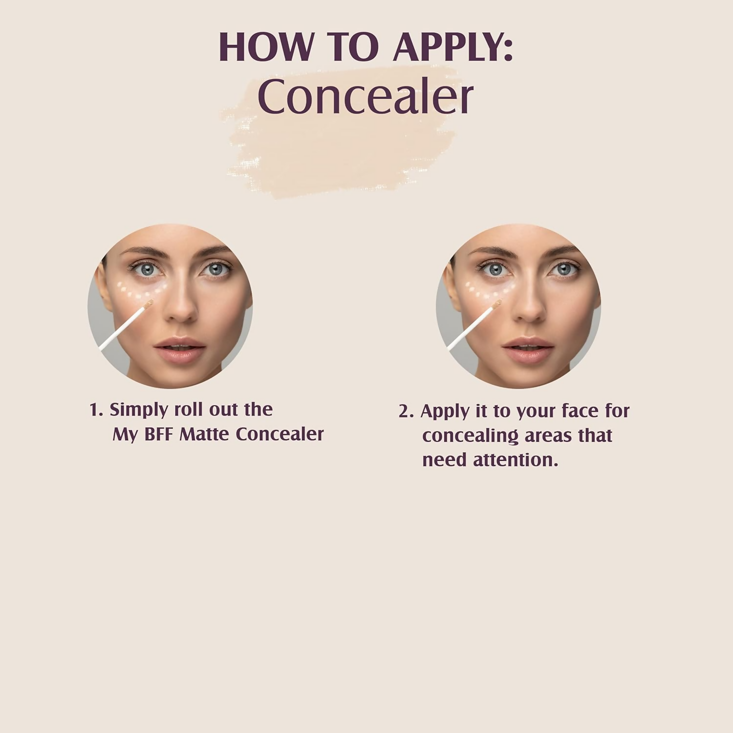Glam21 My BFF Matte Liquid Concealer For All Skin Tone Matte Finish - Fair - Swadesiicart
