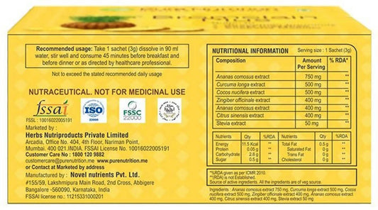 Pure Nutrition Bromelain Plus Sachets | Swadesiicart