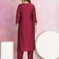 Ethnic Festive Wear Viscose Chanderi Maroon Stitched Suit With Dupatta - Tanisha | Swadesiicart