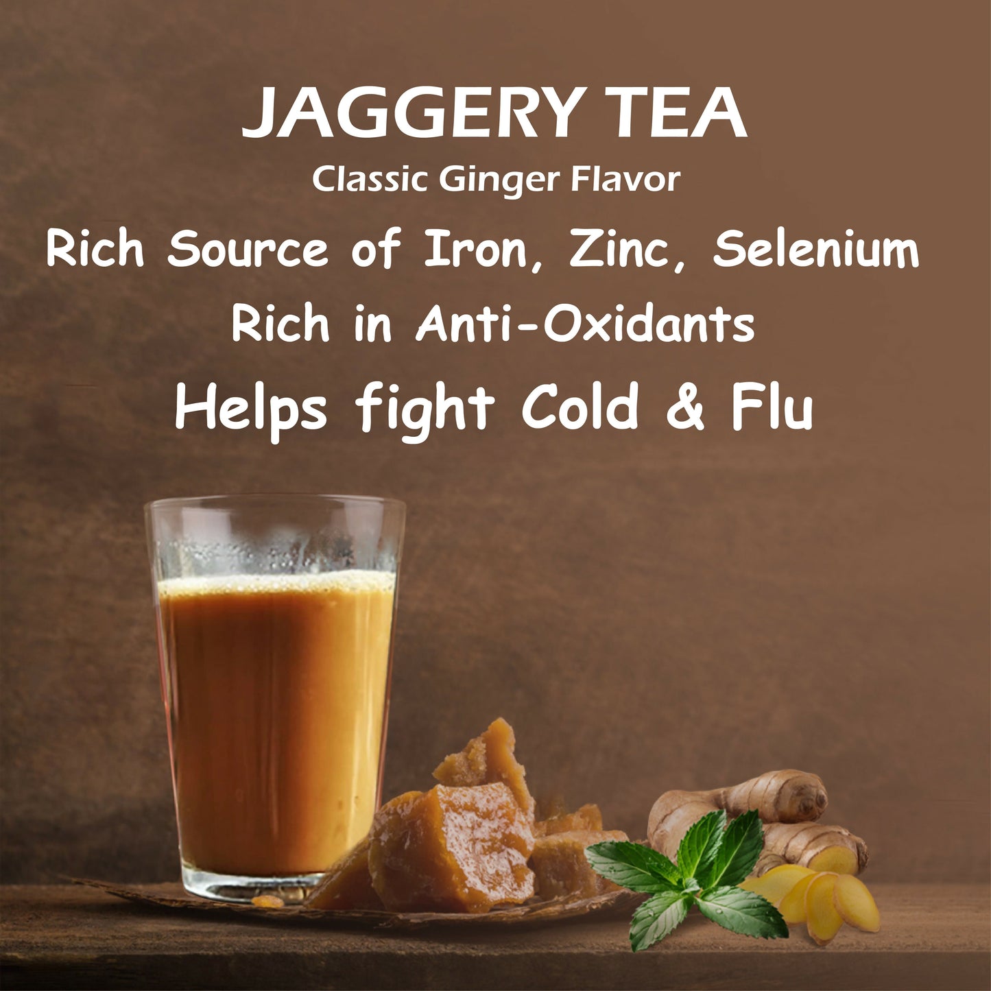 Naivedyam Classic Ginger Flavour Jaggery Tea | Swadesiicart