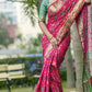 Vishnu Weaves Women's Rani Banarasi Silk Saree with Blouse - Swadesiicart