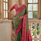 Vishnu Weaves Women's Pista Banarasi Silk Zari Woven Saree with Blouse - Swadesiicart