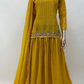 Lorenvalley Fashion Yellow Chinon Embroidery with Sequince Work Salwar Lehenga Stitched | Swadesiicart