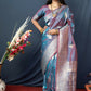 Jyoti Fashion Women's Grey Paithani Silk Zari Woven Saree with Blouse | Swadesiicart