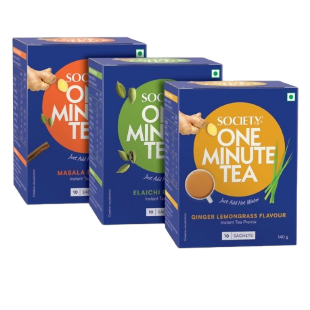 Society OMT Masala&OMT Elaichi&OMT Ginger Lemongrass Flavour Tea Premix Combo | Swadesiicart