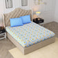 DREAM WEAVERZ Blue & Yellow Cotton Ethnic Motifs 300 TC Double Bedsheet with 2 Pillow Covers - Swadesiicart