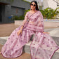 Tikhi Imli Ethnic Motifs Mirror Work Organza Saree | Swadesiicart