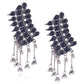Cardinal Silver-Plated Black Stone Studded Jewellery Set - Swadesiicart
