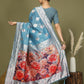 Shree Shyam Fashion Linen Cotton Sky Blue Saree