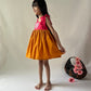 ArthLife Raspberry Pink And Orange Partywear Dress