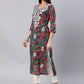 Kalini Floral Printed Chikankari Embroidered Straight Kurta | Swadesiicart