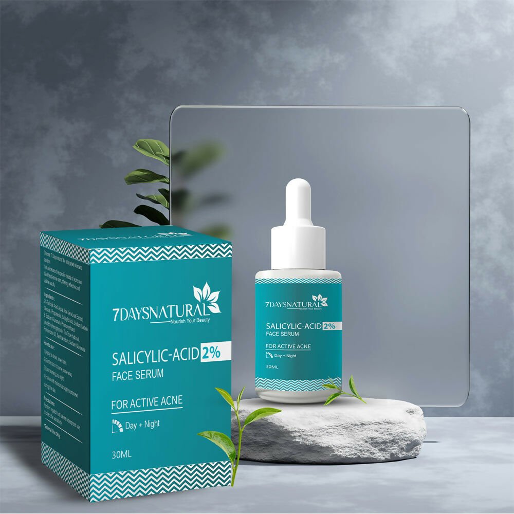 7 Days 2% Salicylic Acid Serum for Acne, Blackheads & Whiteheads Removal - Swadesiicart