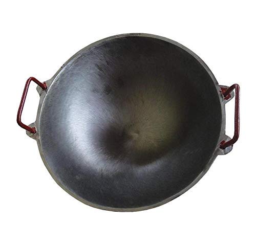 Elles Cast Iron Kadai Large Size 10 Inch (Perfect for 4 Member Family) - Swadesiicart