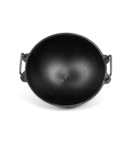 Elles Cast Iron Kadai Large Size 10 Inch (Perfect for 4 Member Family) - Swadesiicart