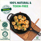 The Indus Valley CASTrong Cast Iron Fry Pan/Skillet, Pre-seasoned, Nonstick, 100% Pure, Toxin-free, Induction,Spatula, 25.4cm, 1.7L, 2.3kg